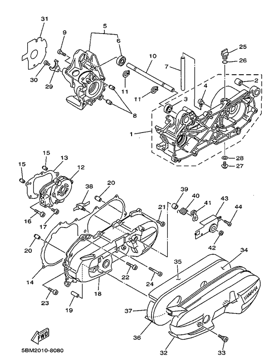 YV50 Картер двигателя