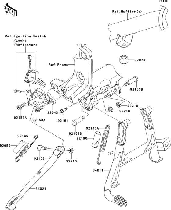 ZG1400 Подножка