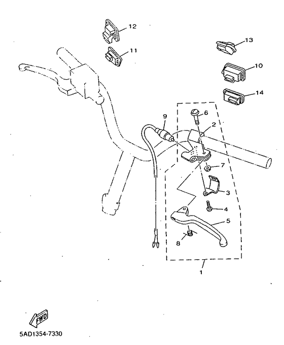 Handle switch. lever