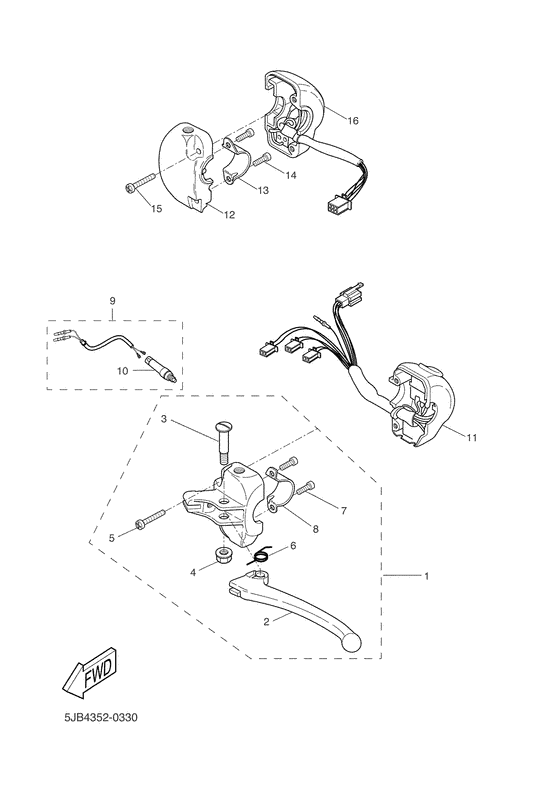 YH50 Handle switch. lever