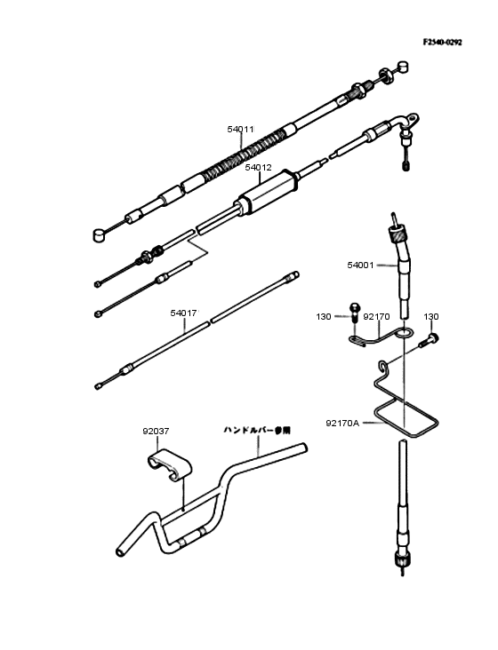 KMX50 Тросы управления