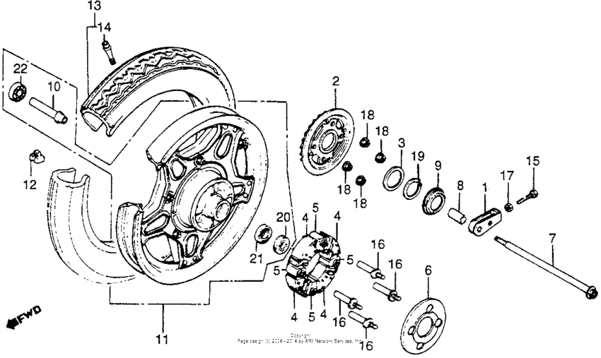 Cm400c rear wheel 81
