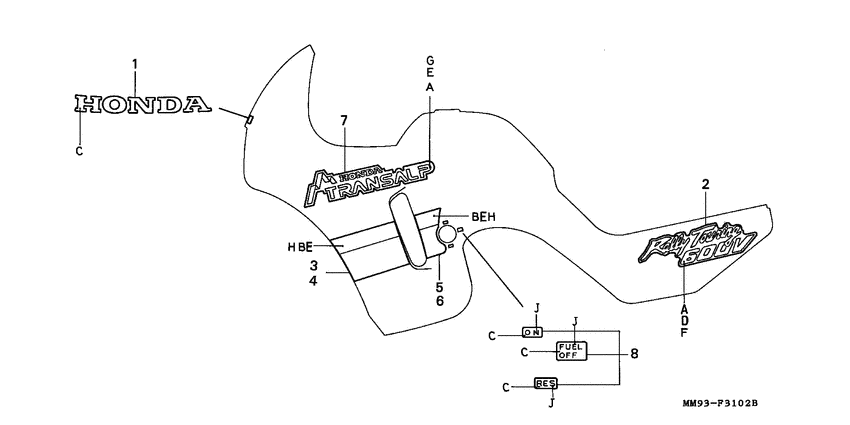 XL600V Stripe / mark