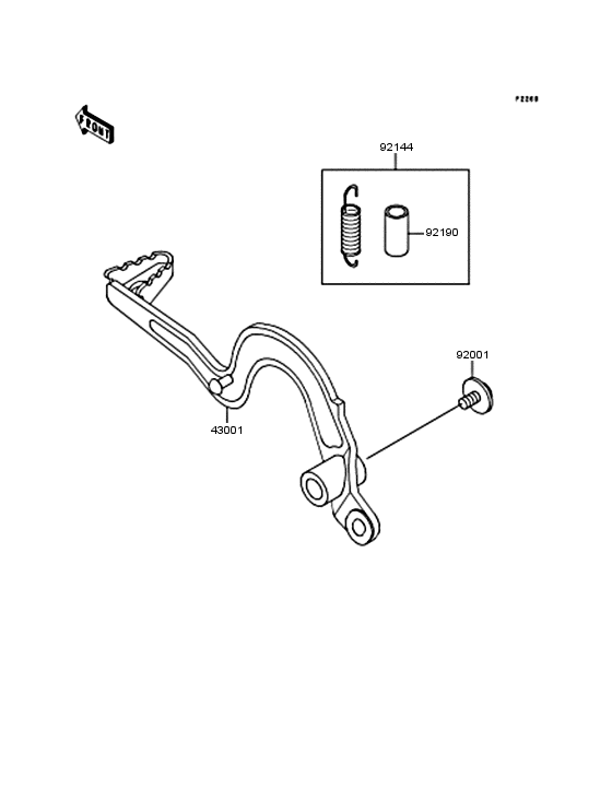KDX125 Педаль тормоза