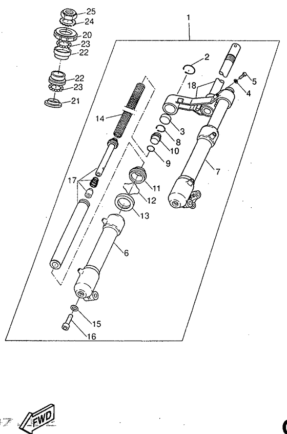 YQ50 Передняя вилка