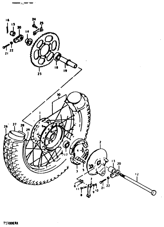 Rear wheel complete assy