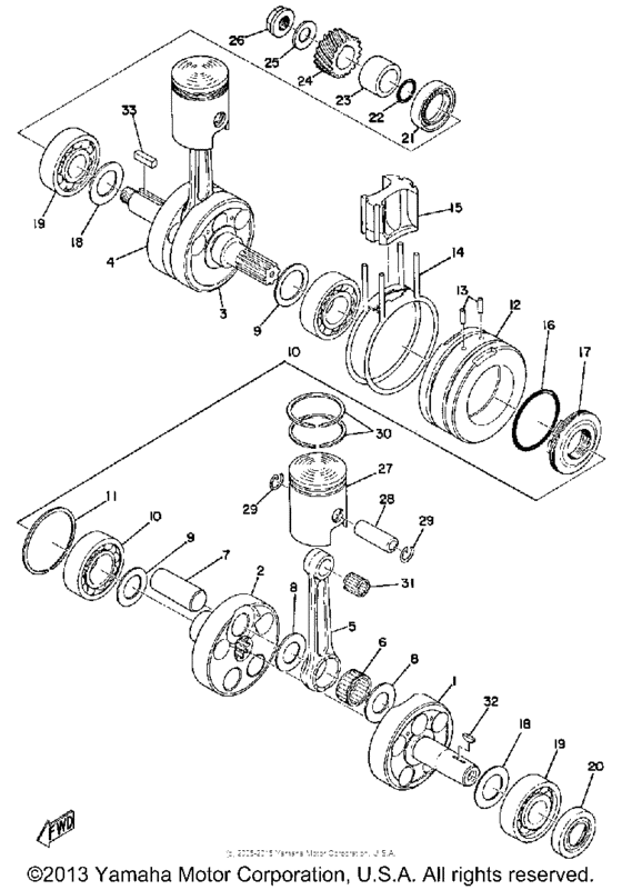 Crank piston