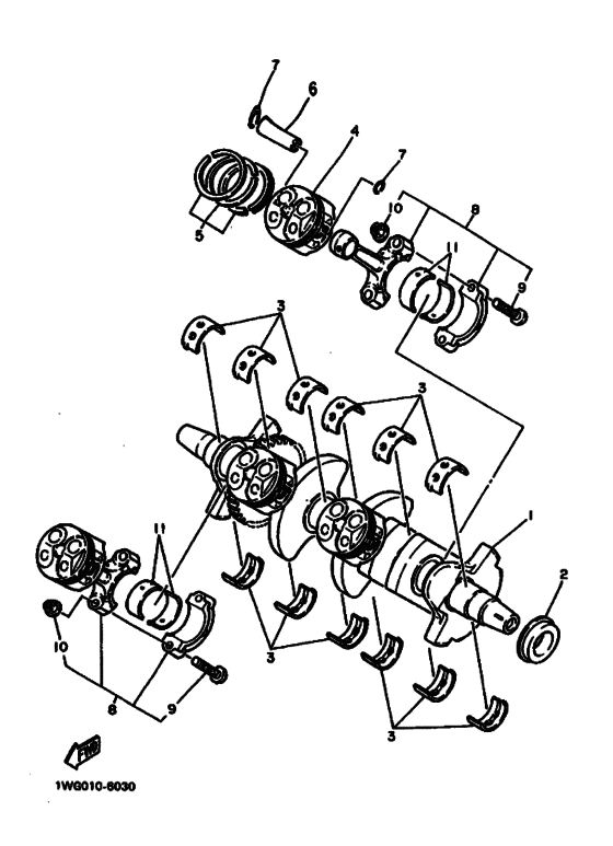FZR400 FZR400U Crankshaf & piston
