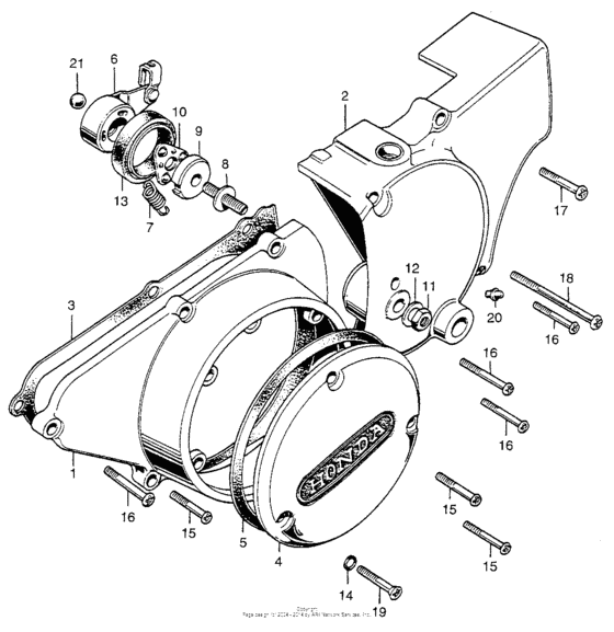 Left crankcase cover + rearcover