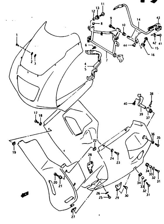 Cowling fitting set