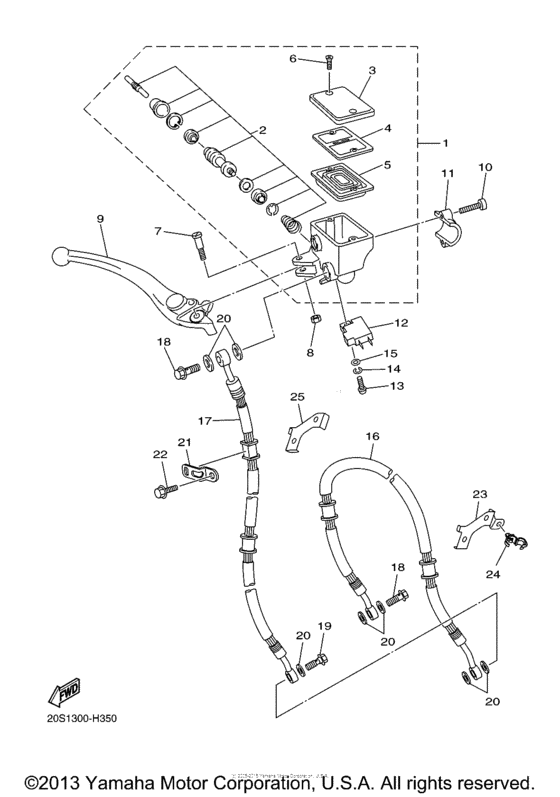 FZ6RZL Главный тормозной цилиндр