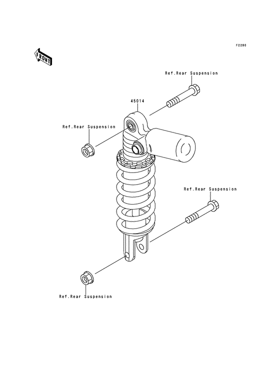ZX750 Абсорбер удавный в сборе задний