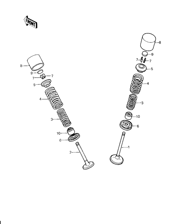 KZ1000 Клапана