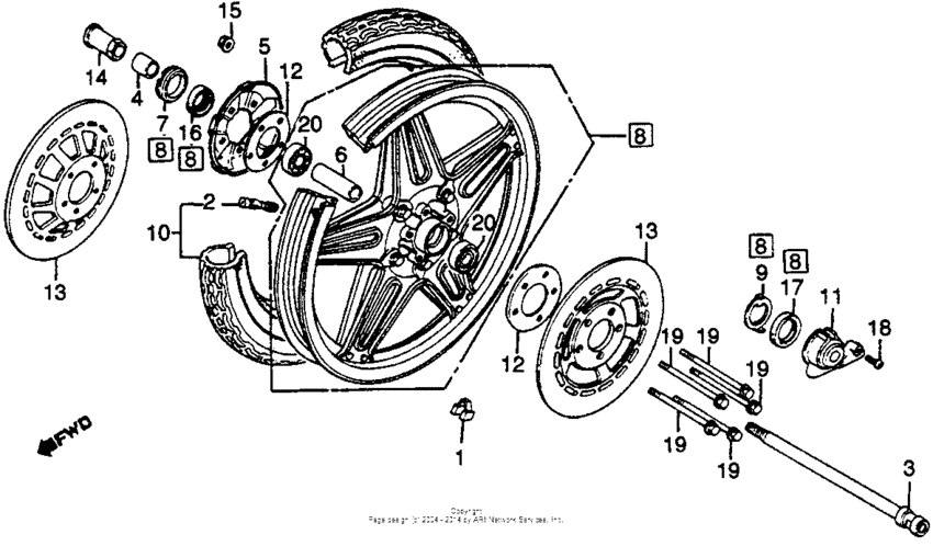 Front wheel + disc