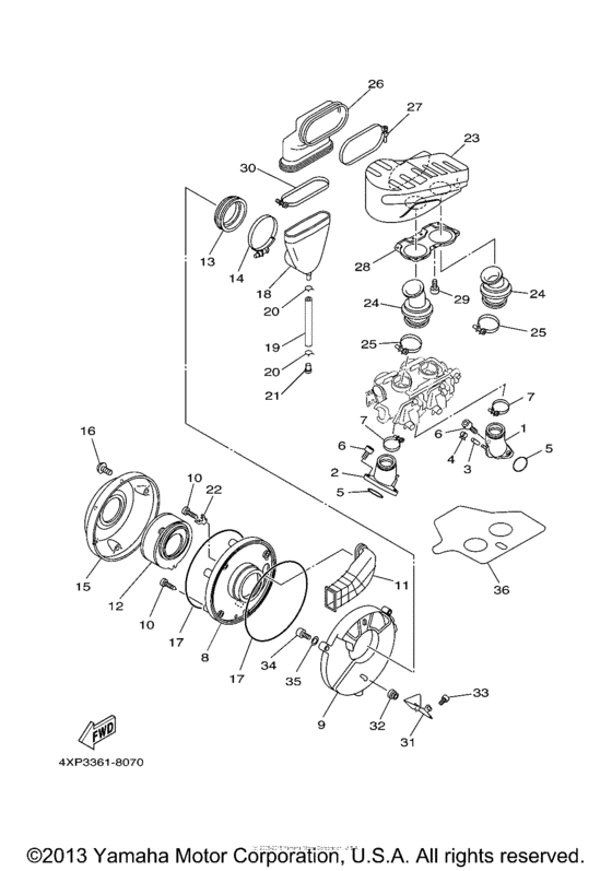 XVS650 Впускная система