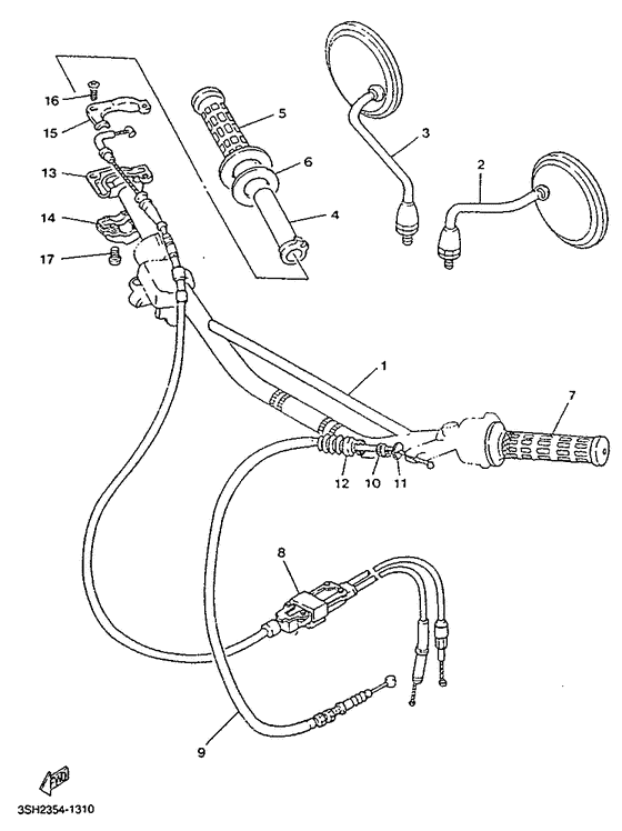 Steering handle. cable