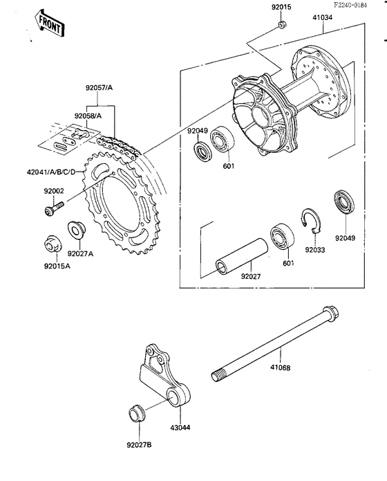 Rear hub/chain