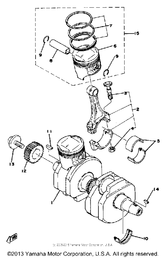Crank piston