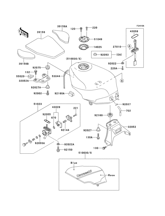 Fuel tank(zx600-d4)(2/2)