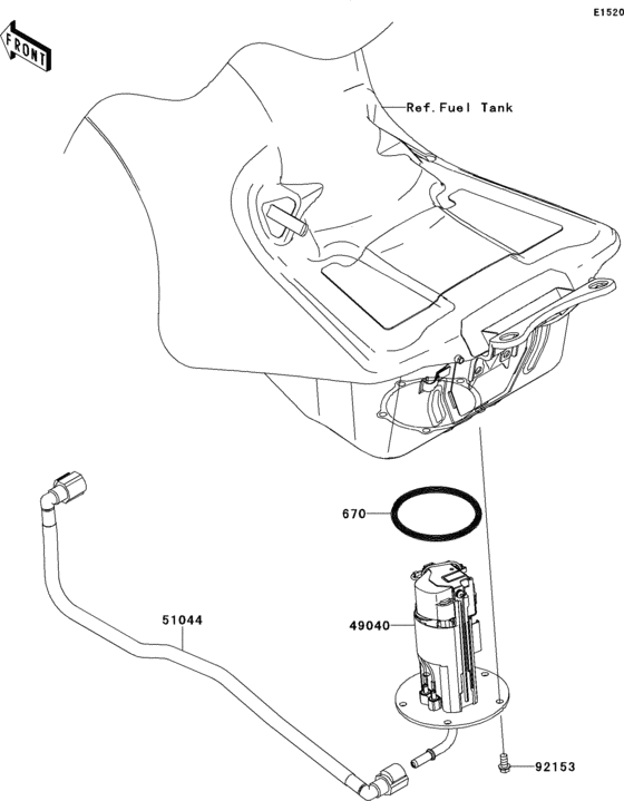 ZX1400 Топливный насос