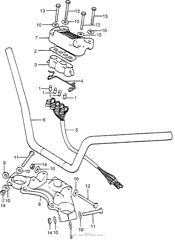 Handlebar + fork top bridge