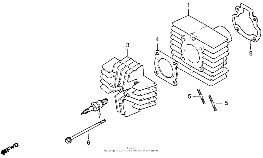 Cylinder head + cylinder 80