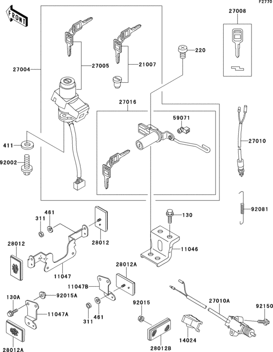 ZR550 Ignition switch(1 / 2)(-004498)