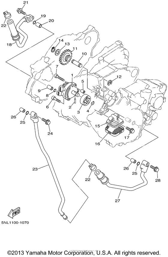 YZ250FN Масляный насос