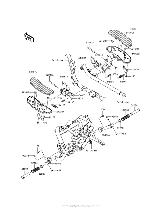 VN1700 Подножки
