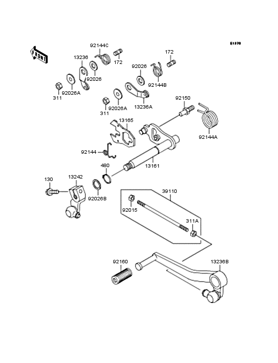 ZR1100 Механизм переключения передач