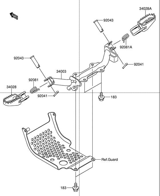 DR-Z110 Подножки