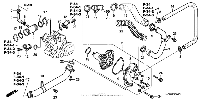 VTX1800C Водяной насос
