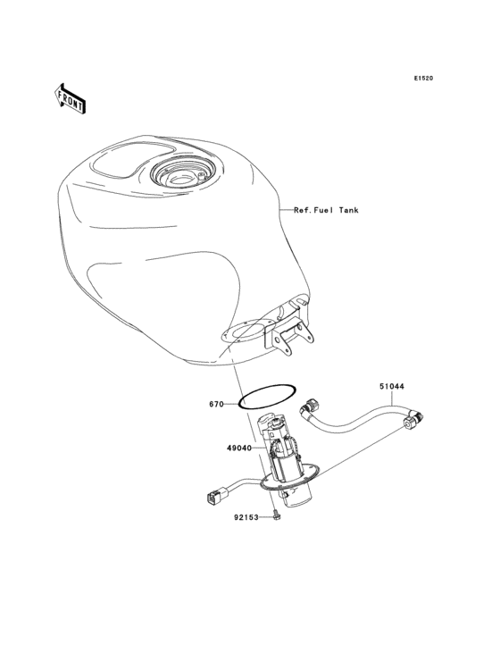 ZX600 Топливный насос