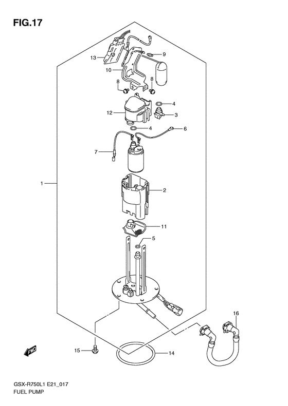 GSX-R750 Топливный насос