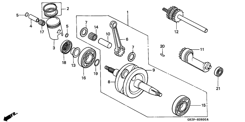 Crankshaft/piston