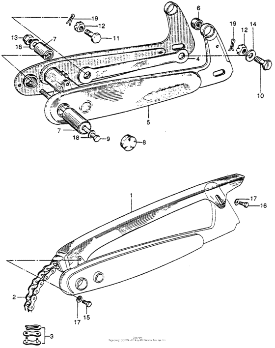 Swingarm + chain case