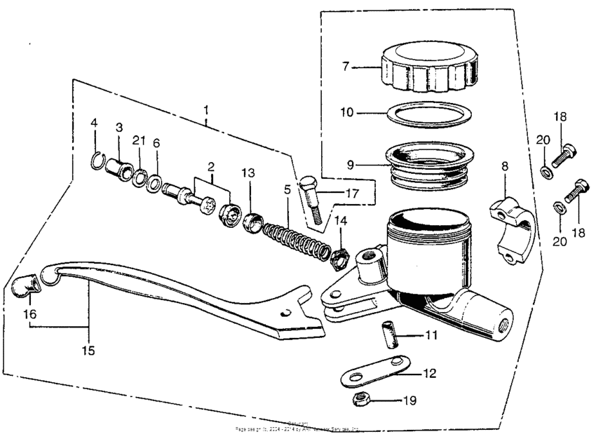 Cb350g master brake cylinder