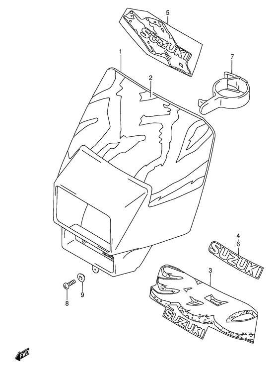 Headlamp cover  front fender