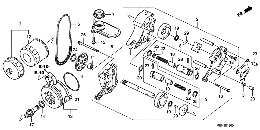 Oil filter/oil pump