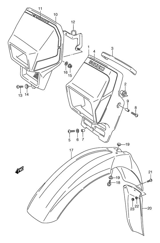 Headlamp cover  front fender