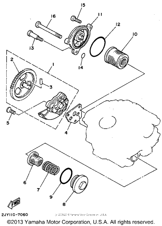 TW200 Масляный насос