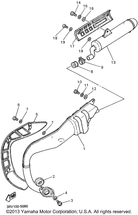 PW80G Выхлопная система