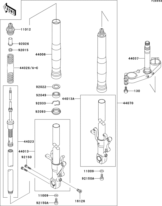 Optional parts(zx-7rr front fork)