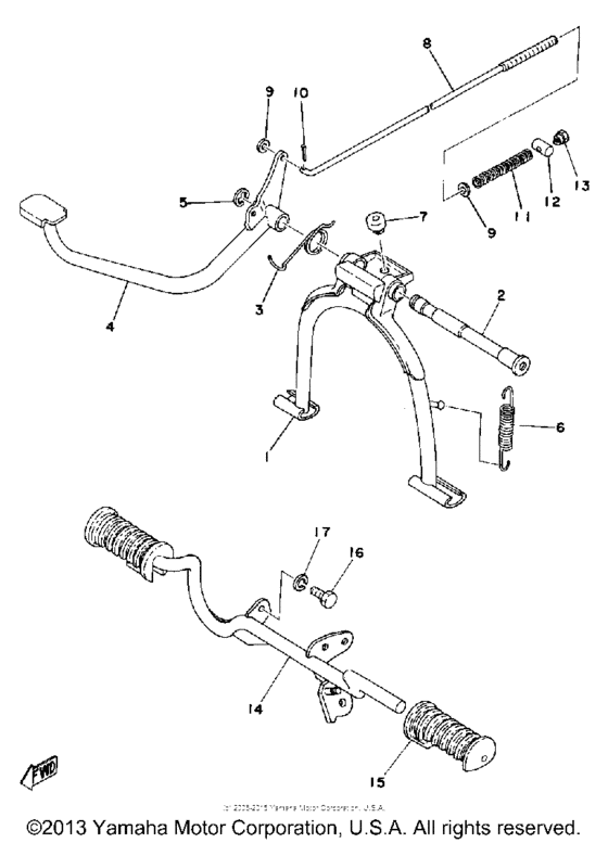 Stand - footrest - brake pedal