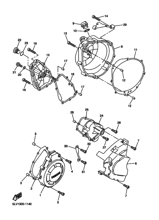 Crankcase cover ass`y  (v