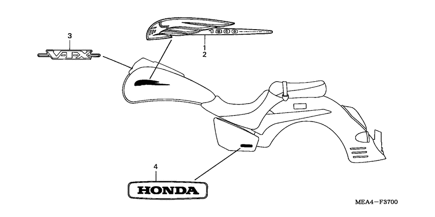 VTX1300S Emblem / mark