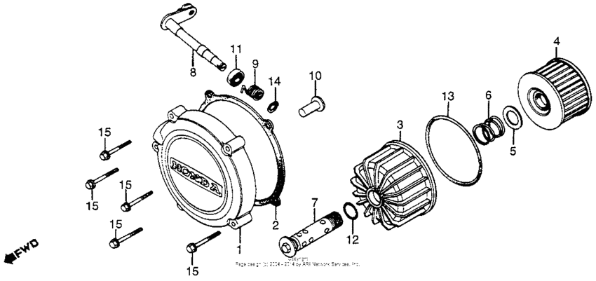 Clutch cover + oil filter