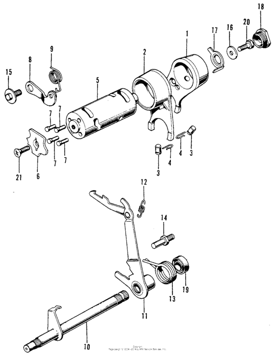 Gearshift + spindle