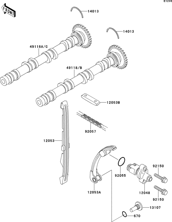 ZX750 Распред вал