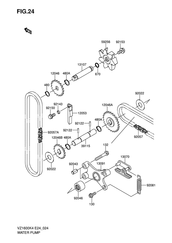 VZ1600 Водяная помпа